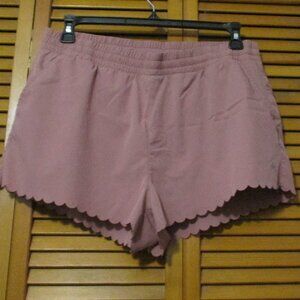 Joy Lab shorts MAUVE color pull on activewear, stretch, pockets size XL